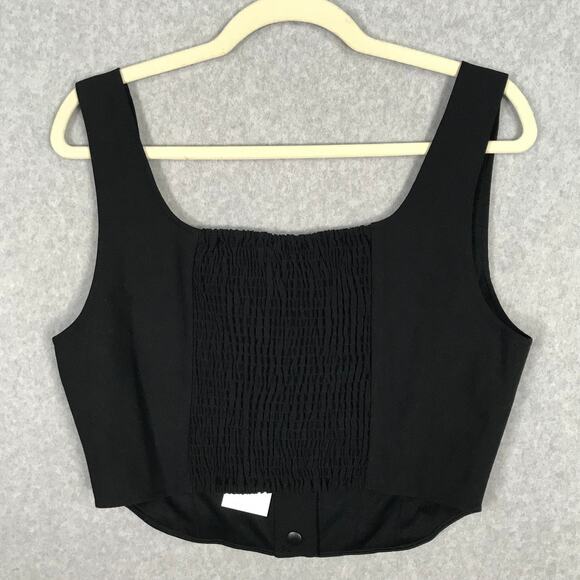WAYF Where Are You From Top Womens Large Black Crop Tank Bustier Festival Goth - Picture 6 of 8